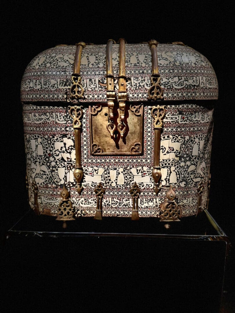 Ornate chest with intricate decorative patterns.